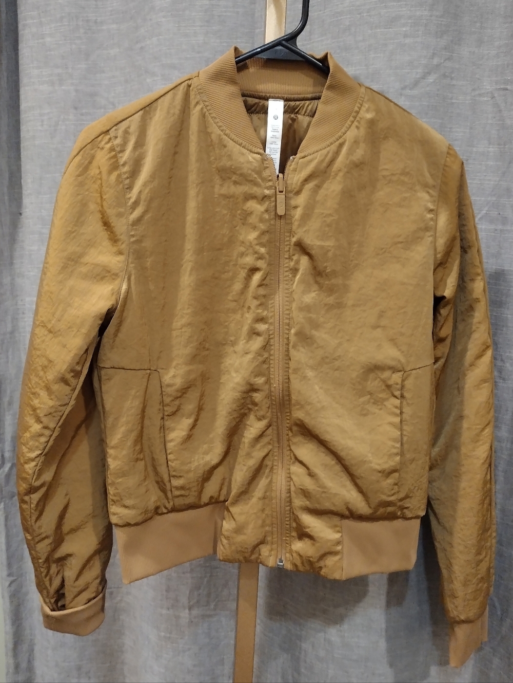 lululemon athletica tan bomber jacket